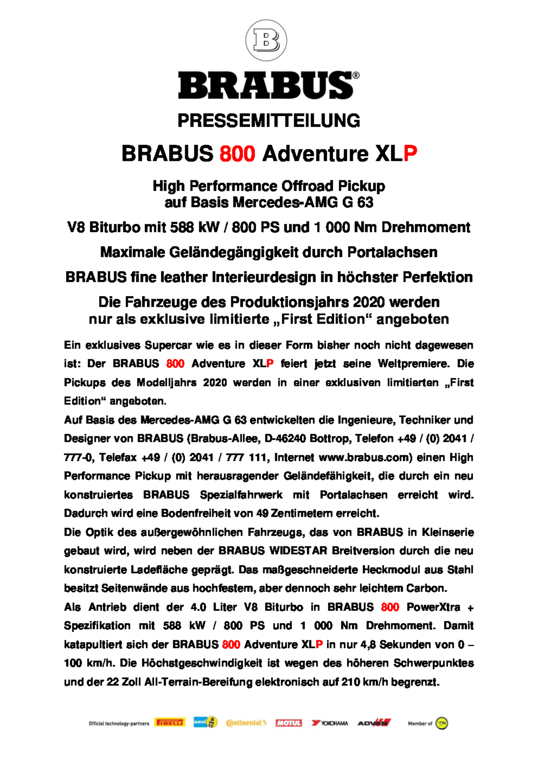 Brabus 800 Adventure Xlp News Media Portal